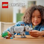 LEGO® Creator 31173 Vilda djur: majestätisk noshörning med fåglar