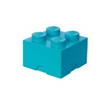 LEGO Förvaringslåda 4 Knoppar, medium azur