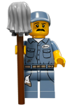 LEGO Minifigur 71011 serie 15 Fastighetsskötare