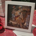 Julkort - Cookie Brontodon - 5-pack m. kuvert