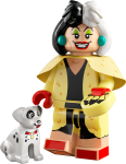 LEGO® Minifigur 71038 Cruella de Vil med en dalmatinervalp