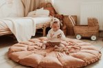Babynest PLAY & GO, Organic Bloom Playmat Tawny Brown