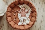 Babynest PLAY & GO, Organic Bloom Playmat Tawny Brown