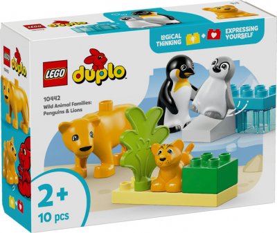 LEGO® DUPLO® 10442 Vilda djurfamiljer: Pingviner och lejon