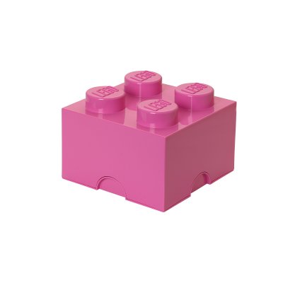 LEGO Förvaringslåda 4 Knoppar, medium pink