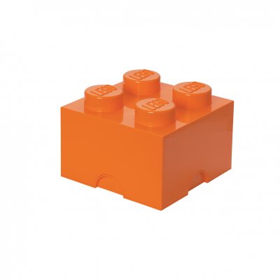 LEGO Förvaringslåda 4 Knoppar, bright orange