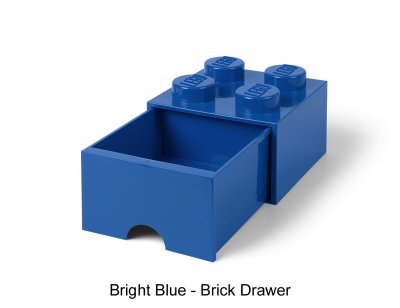 LEGO Förvaringsbyrå 4 Knoppar, Bright Blue