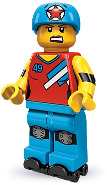 Lego Minifigur serie 9 Rullskridskotjej