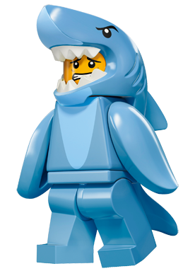 LEGO Minifigur 71011 serie 15 Shark Suit Guy
