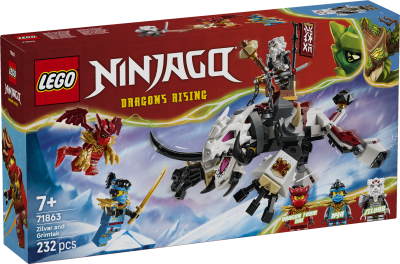 LEGO® NINJAGO 71863 Zilvar och drakodjuret Grimtak