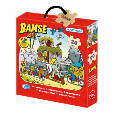 Kärnan Pussel Bamse Cyklar