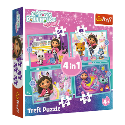Trefl Pussel Gabbys Dollhouse 4i1