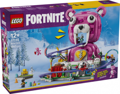 Kreativiteten flödar fritt i Rave Cave. Låt barn och spelare skapa en ikonisk spelplats med detta LEGO® Fortnite® byggset.