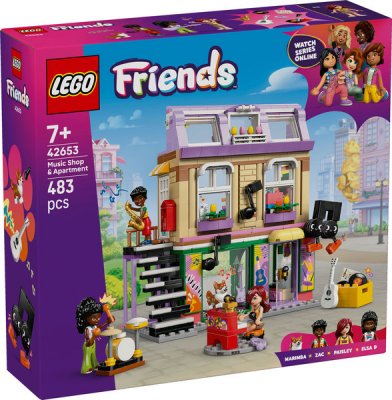 LEGO® Friends 42653 Musikaffär & lägenhet