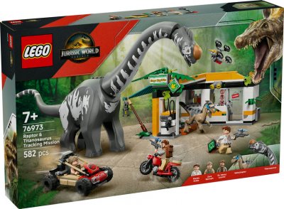 LEGO® Jurassic World 76973 Spårningsuppdrag med raptor och titanosaurus