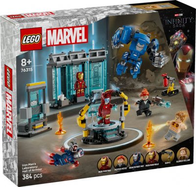 LEGO® Super Heroes 76315 Iron Mans labb: rustningarnas sal