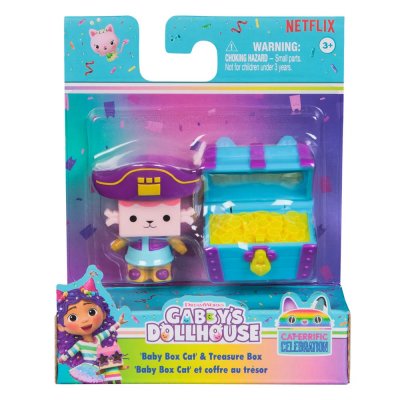 Gabby’s Dollhouse Samlarfigur - Baby Box Cat & Treasure Box